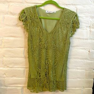 Beaded crocheted evening top